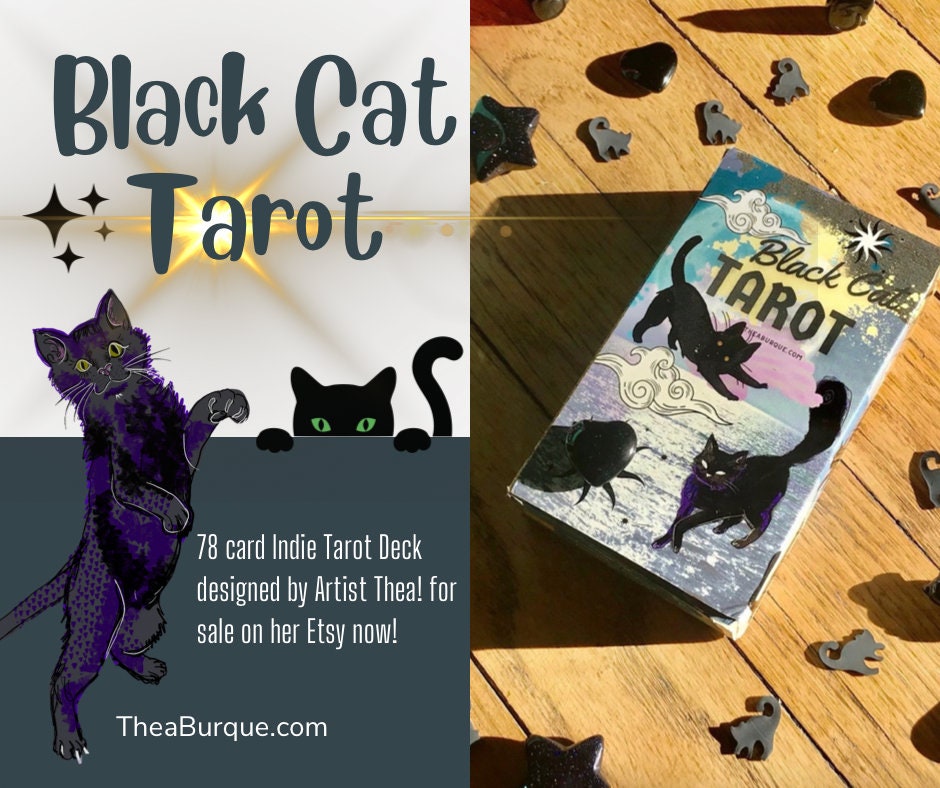 Tarot Deck: 78 Cards & Guidebook (digital Download) Black Cat - Etsy