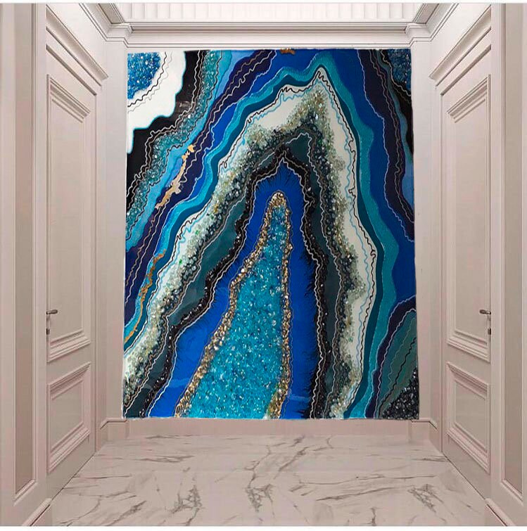 Geode wall art Extra large wall art Resin painting for Etsy