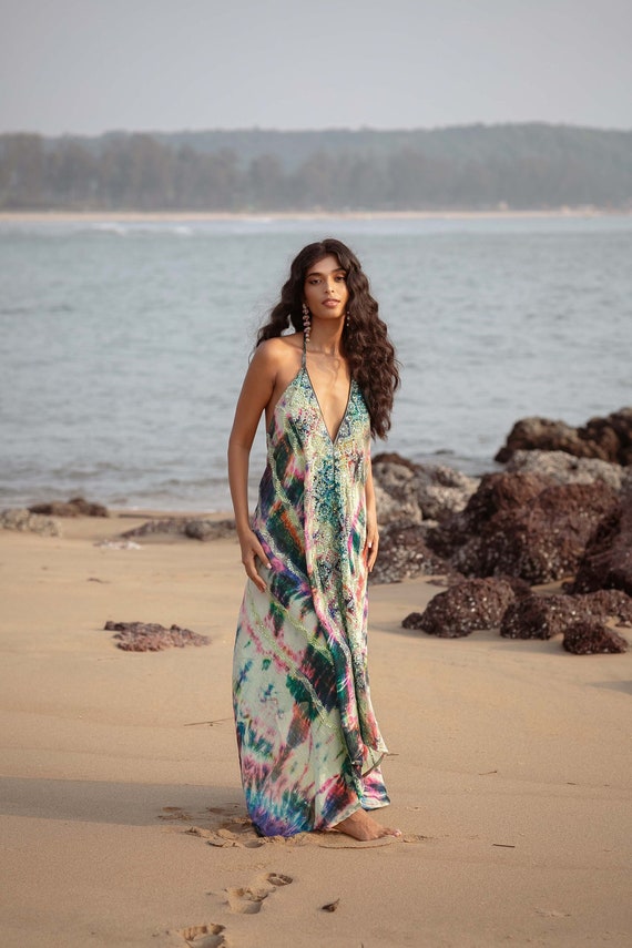 halter dress orange Elisabetta Bellu -Lobelia main image 0