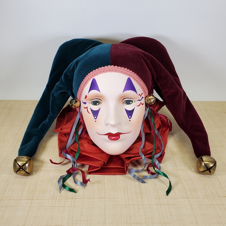 mardi gras porcelain jester