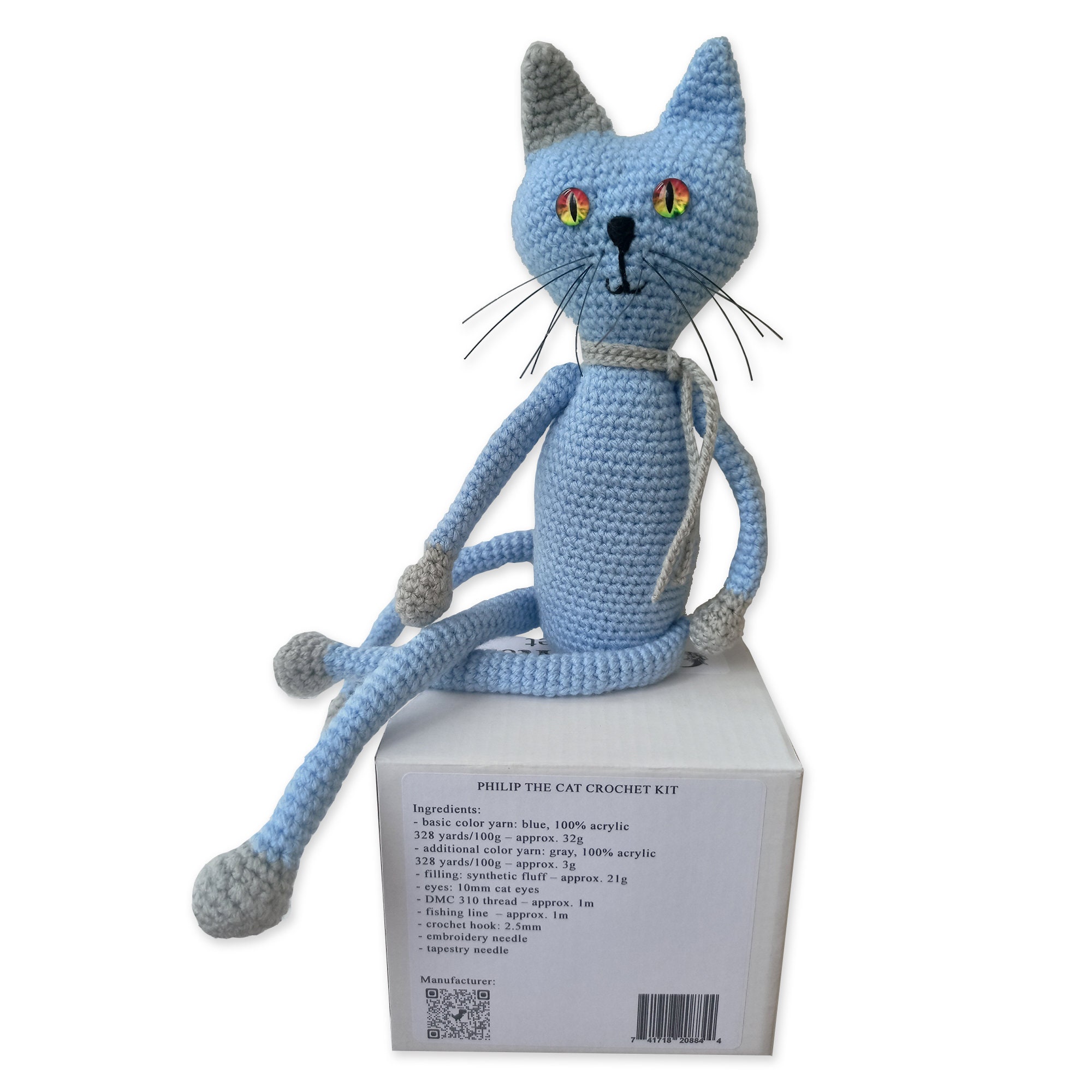 Philip the Cat Amigurumi Crochet Toy Kit Etsy