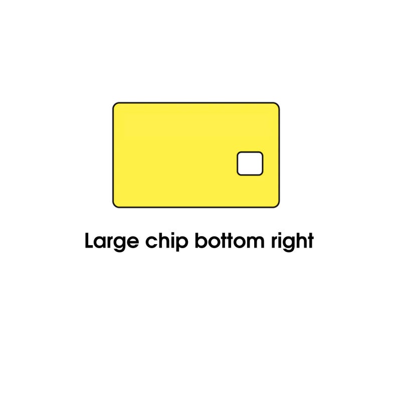 Credit card skin - waterproof vinyl gothic sticker fits perfectly for any credit or debit card Large chip right