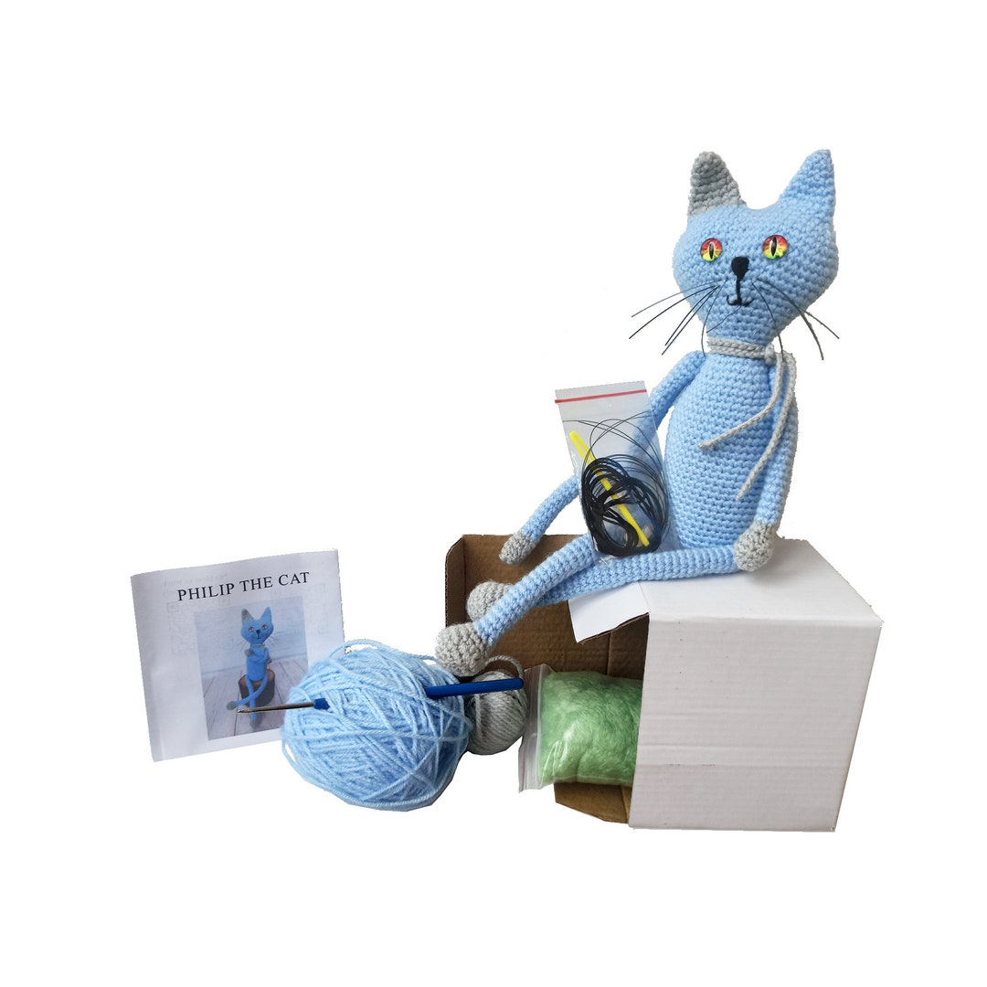 Philip the Cat Amigurumi Crochet Toy Kit Etsy