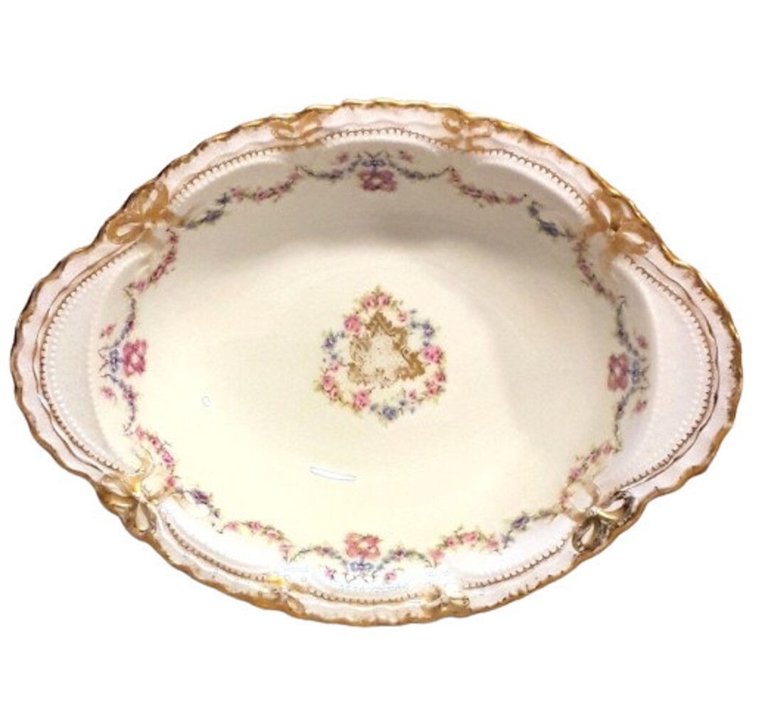 セオドア ハビランド リモージュ　フランス アンティーク　オーバルディッシュ セオドア ハビランド リモージュフランス アンティークオーバルディッシュ