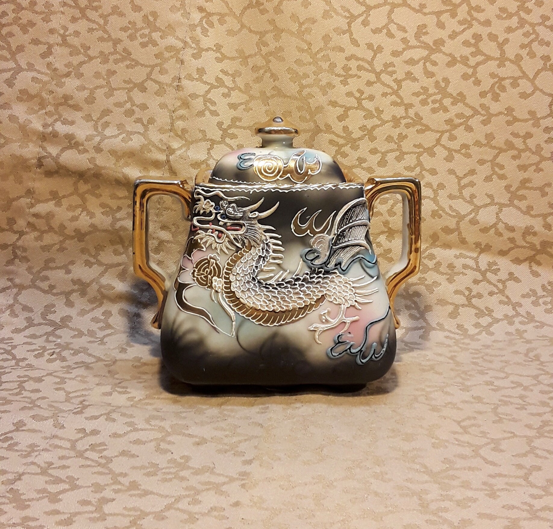 アンティーク ドラゴンウェア シュガーボウル モリヤマ 1920年代