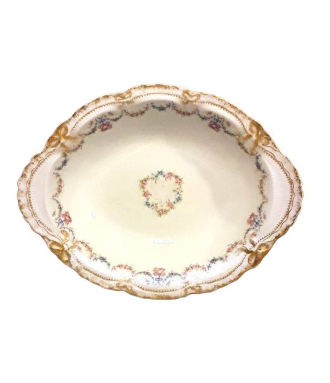 Antique Haviland Limoges Vegetable Bowl, Schleiger 597 A, Gold