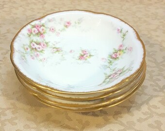 アンティーク ハビランド リモージュ ベリーボウル 4個セット ピンクの