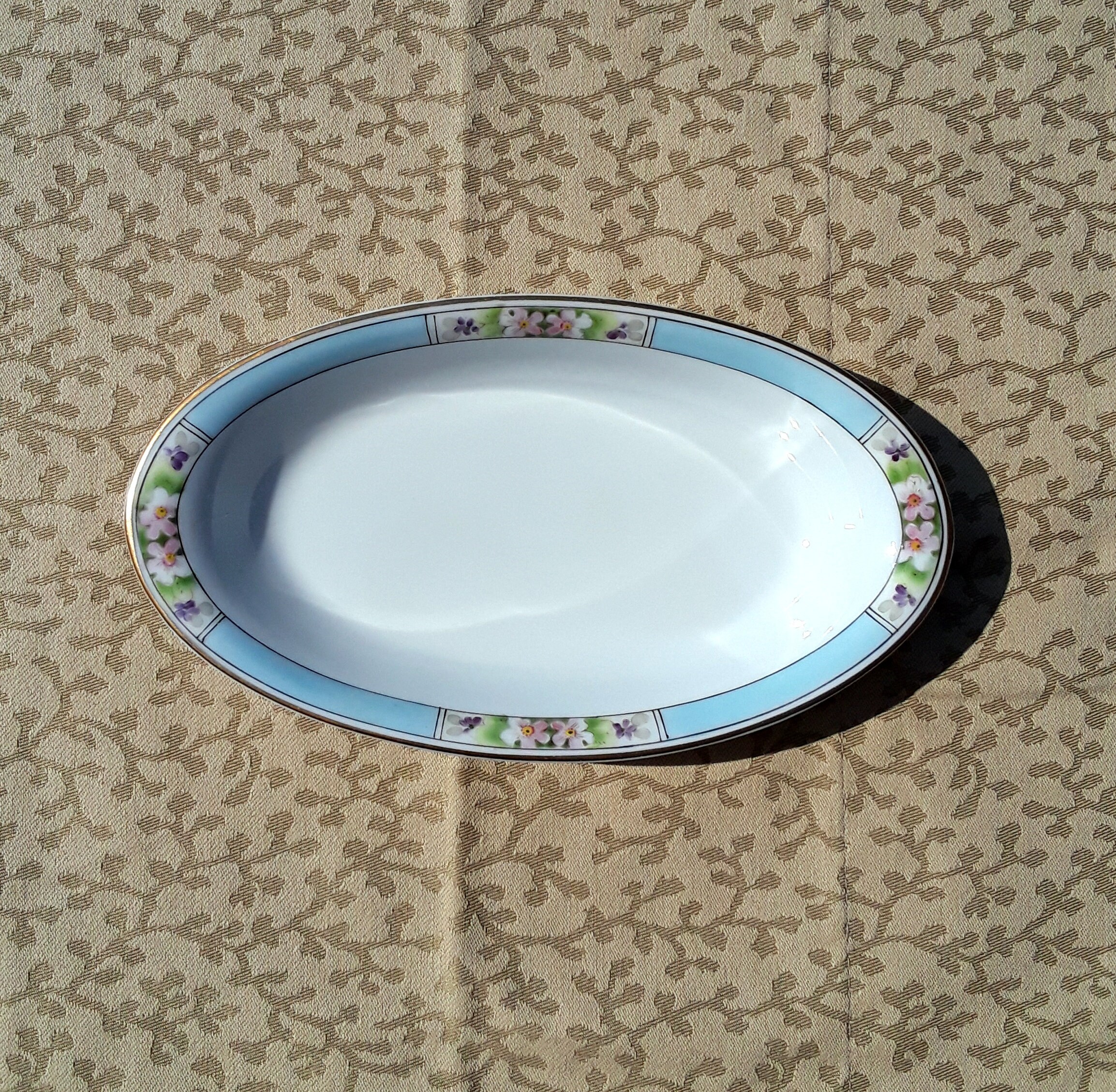 ミシャコシャ　aoimoriプレート　2枚 Antique Nippon Oval Vegetable Dish 8.5