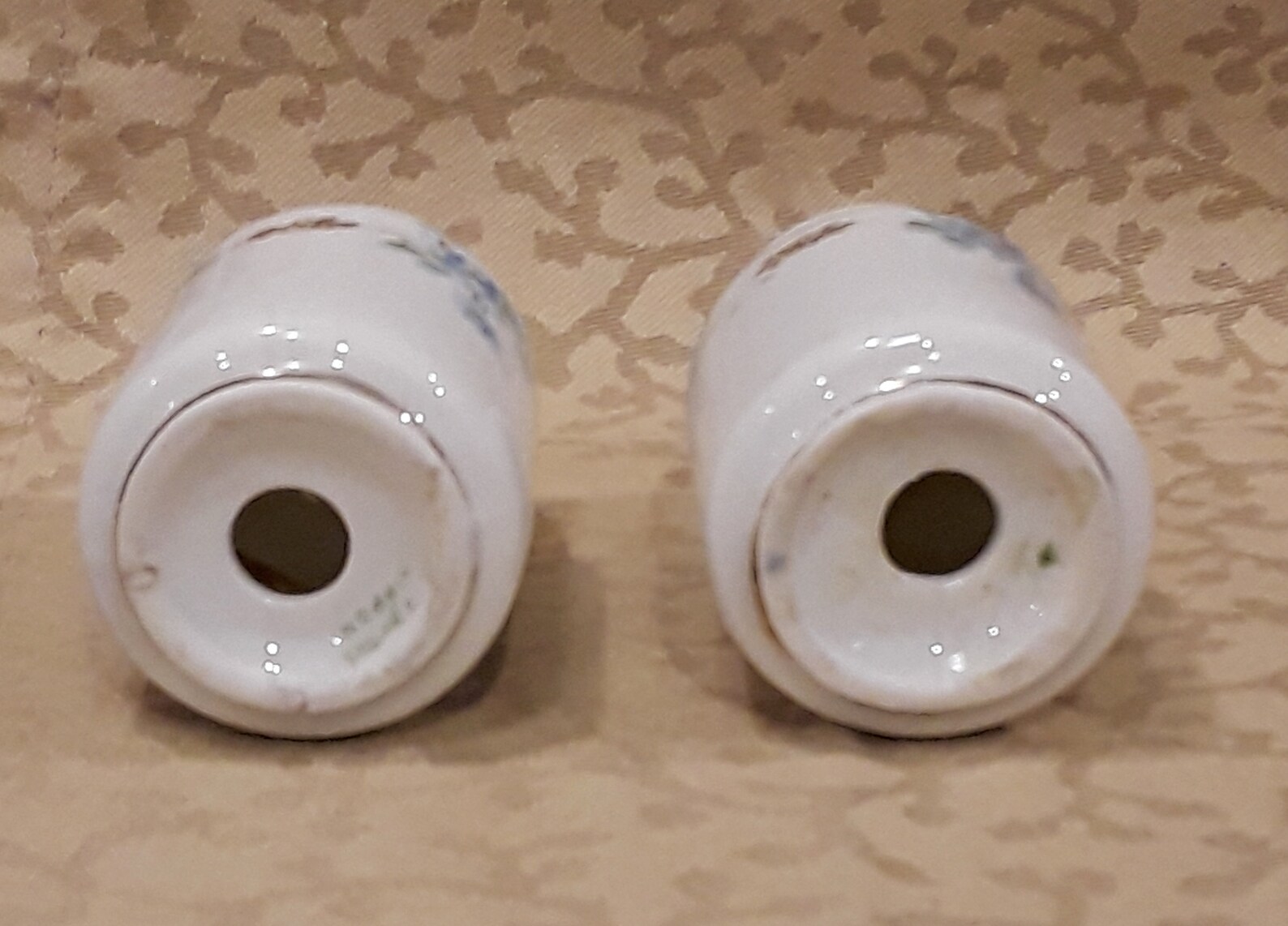 Antique Nippon Salt Pepper Shaker Set Hand Painted Blue Etsy