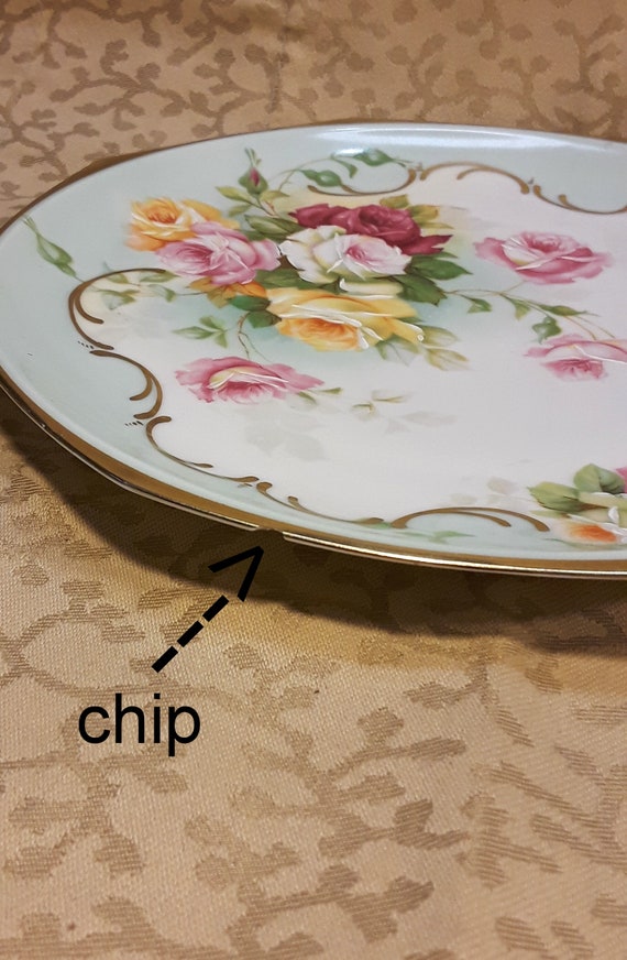 アンティーク　ピンクベア Antique MZ Austria Plate 8.75