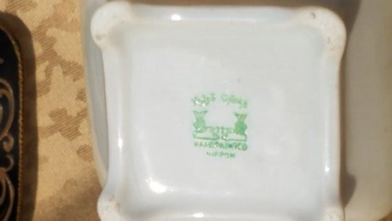 Antique Hand Painted Nippon Porcelain Powder Box … - image 10