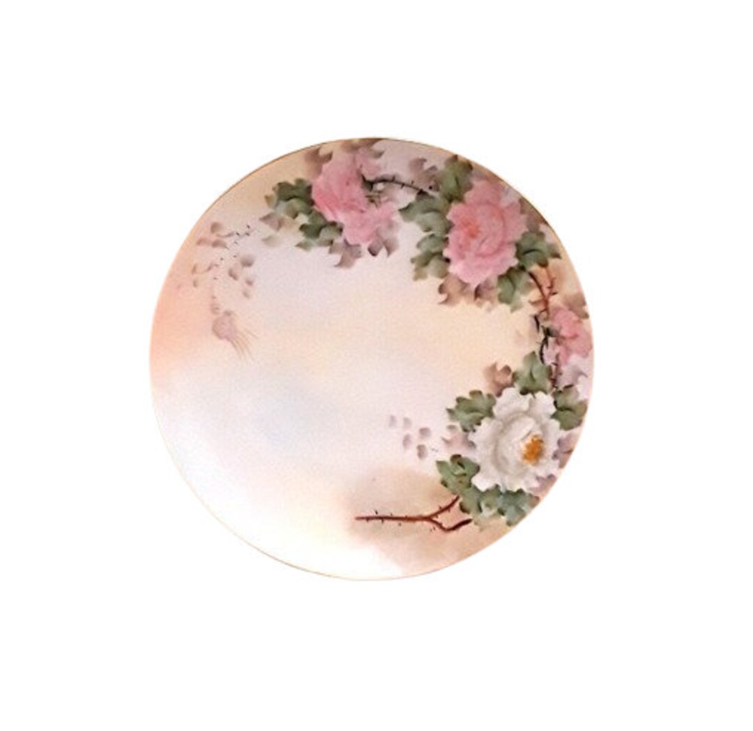 アンティークデザートまたはサラダプレート 手描き磁器 JCH パーカー