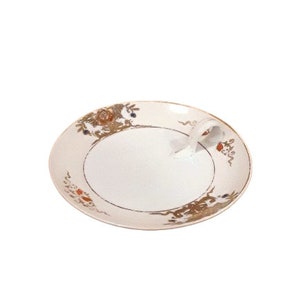 Antique Noritake Larkin Lemon Tray Server Dish Pattern 42200 Hand Painted Porcelain Gilt Floral Shabby Cottage Chic