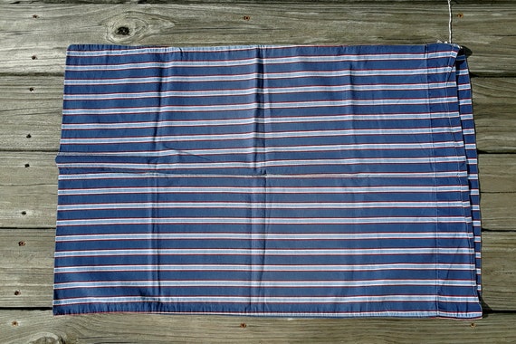 Vintage Tommy Hilfiger Blue Stripe Pillow Case Etsy