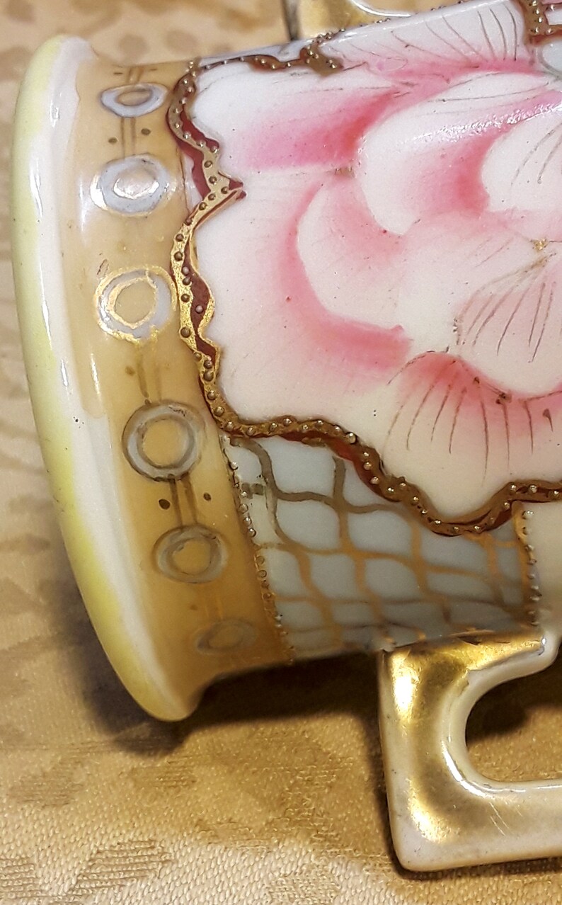 Antique Nippon Vase With Handles Hand Painted Floral Victorian ...