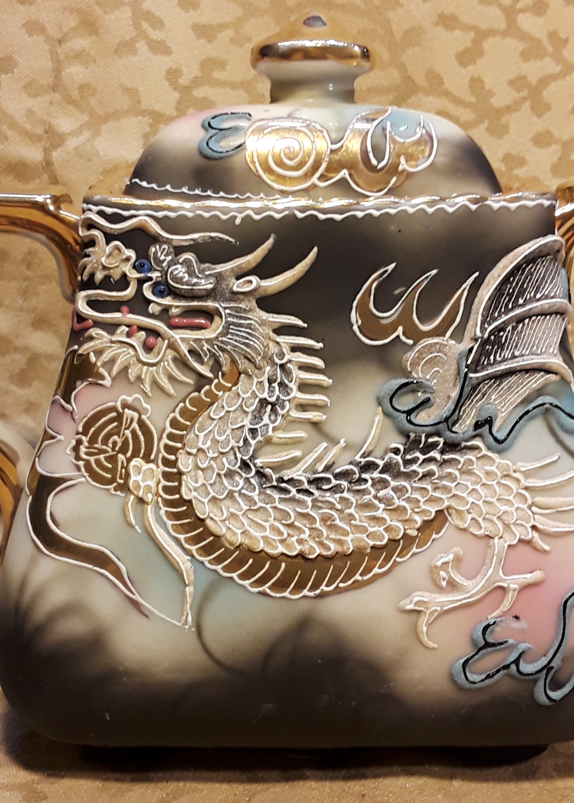 アンティーク ドラゴンウェア シュガーボウル モリヤマ 1920年代