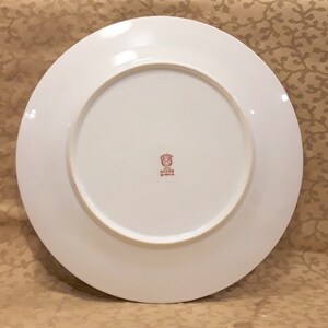 Set of 4 Vintage Noritake Azalea Pattern 10 Dinner Plates 1920s 1930s Hand Painted Japan Red Mark image 3
