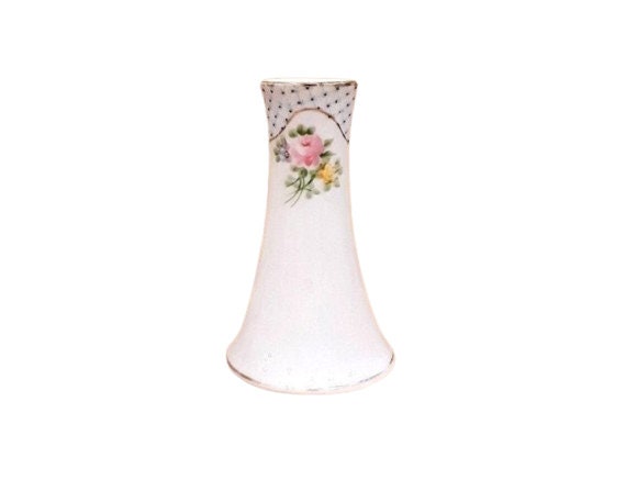 Antique Nippon Hatpin Holder Dresden Flowers Hand Painted  display picture 3