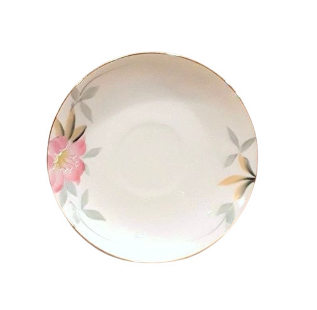 Set of 6 Vintage Noritake Azalea Pattern Saucers Early 1920s Hand