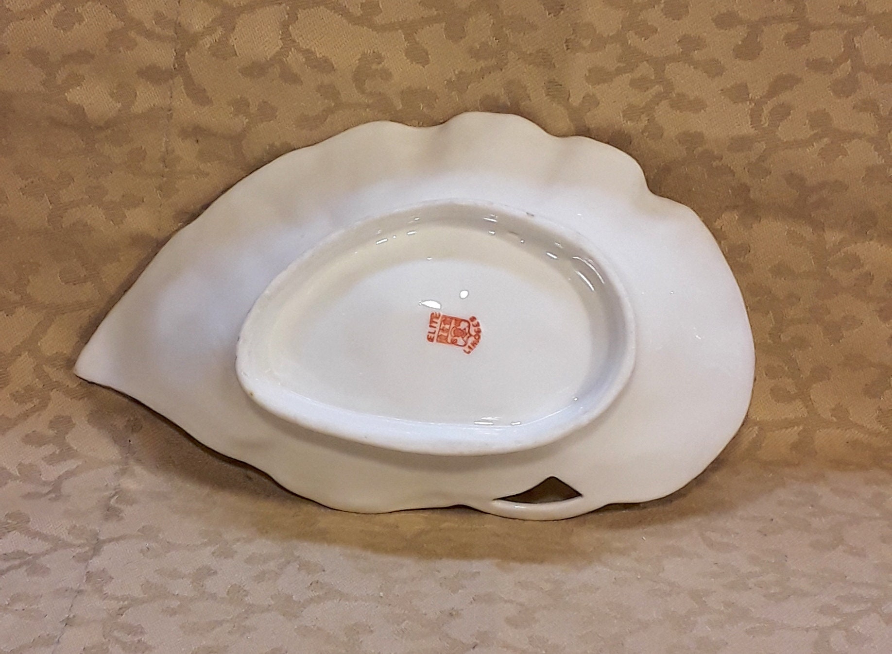 Antique Elite Limoges Leaf Shaped Dish Gilded Japonisme Floral Etsy UK