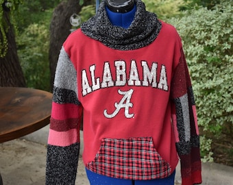 Custom, UPcycled, Alabama, Rhinestones, Crimson Tide, One-of-a-Kind, Fan Gear