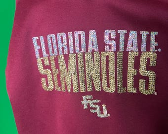 UPCycled FanGirl blinged out Florida State sweatshirt