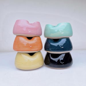 Teabag Pot / Handmade Ceramic Teabag Holder / Tidy / Glazed Tea Bag Dish / Spoon Rest / Teabag Tray image 2