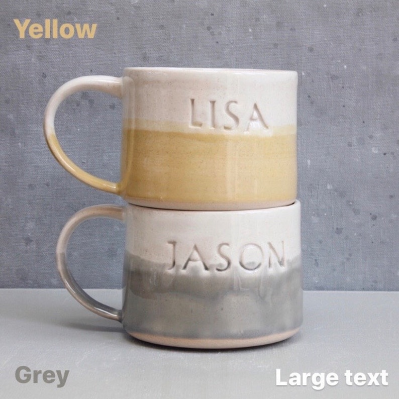 Personalised ceramic mug / handmade tea & coffee / ceramic mug / customised / wedding gift / housewarming / valentines present image 4
