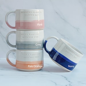 Personalised ceramic mug / handmade tea & coffee / ceramic mug / customised / wedding gift / housewarming / valentines present image 6