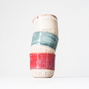 Handmade ceramic personalised shot glass | wedding favour | bridesmaid groomsmen gift | double shot | cocktail
