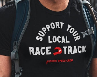 Apoye su camiseta de pista de carreras local