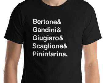 Camiseta de homenaje a Ampersand de diseñadores de coches italianos - Camiseta de coche