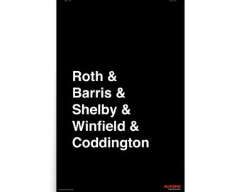 American Custom Car y Hot Rodders Tribute - Póster automotriz con impresión artística