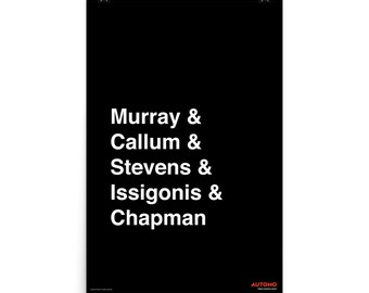 Homenaje a los diseñadores de automóviles ingleses - Póster automotriz con impresión artística