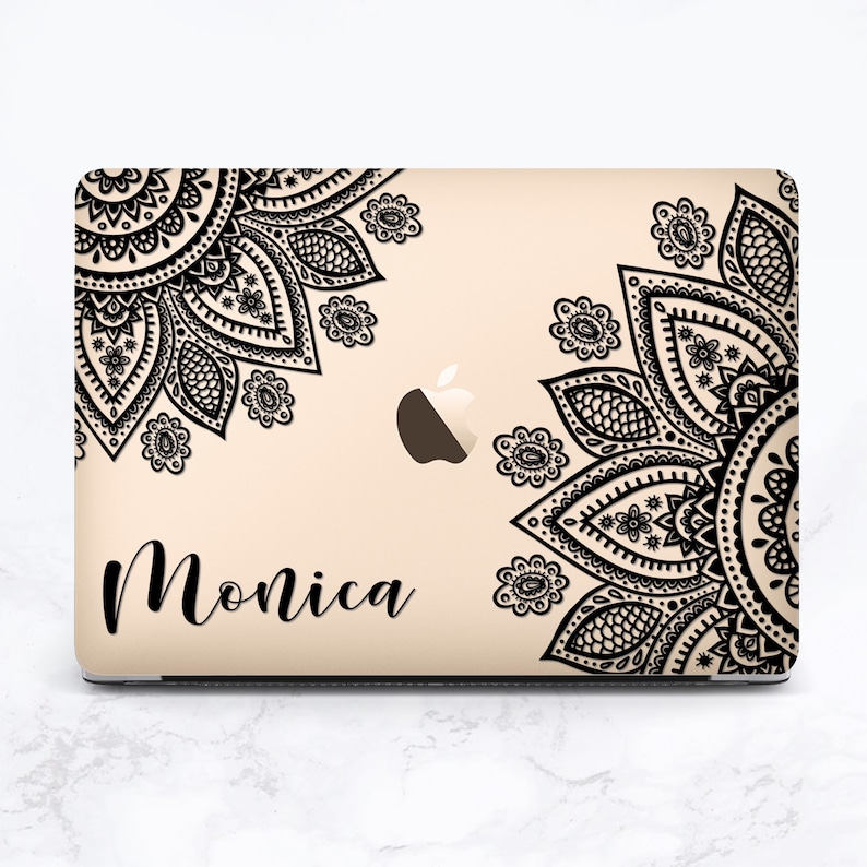 Custom MacBook Case Mandala MacBook Pro 13 inch Case Personalized MacBook Air Case Named MacBook Pro 15 Case Mac Retina 15 in clear MacBook