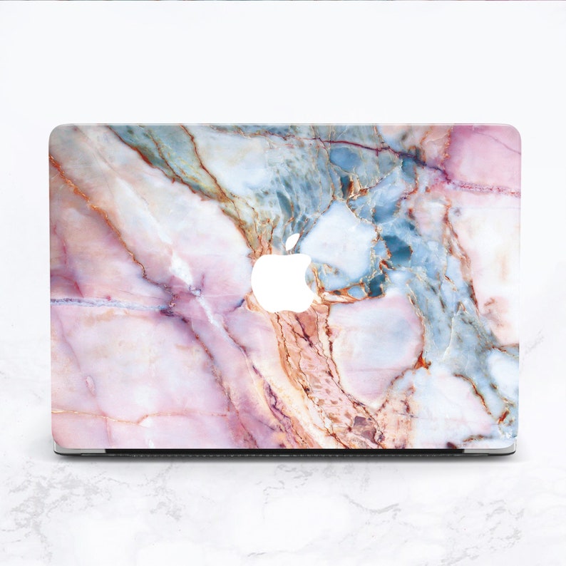 Rose Gold Marble Macbook Air Case 13 Inch A2681pink Marble Etsy