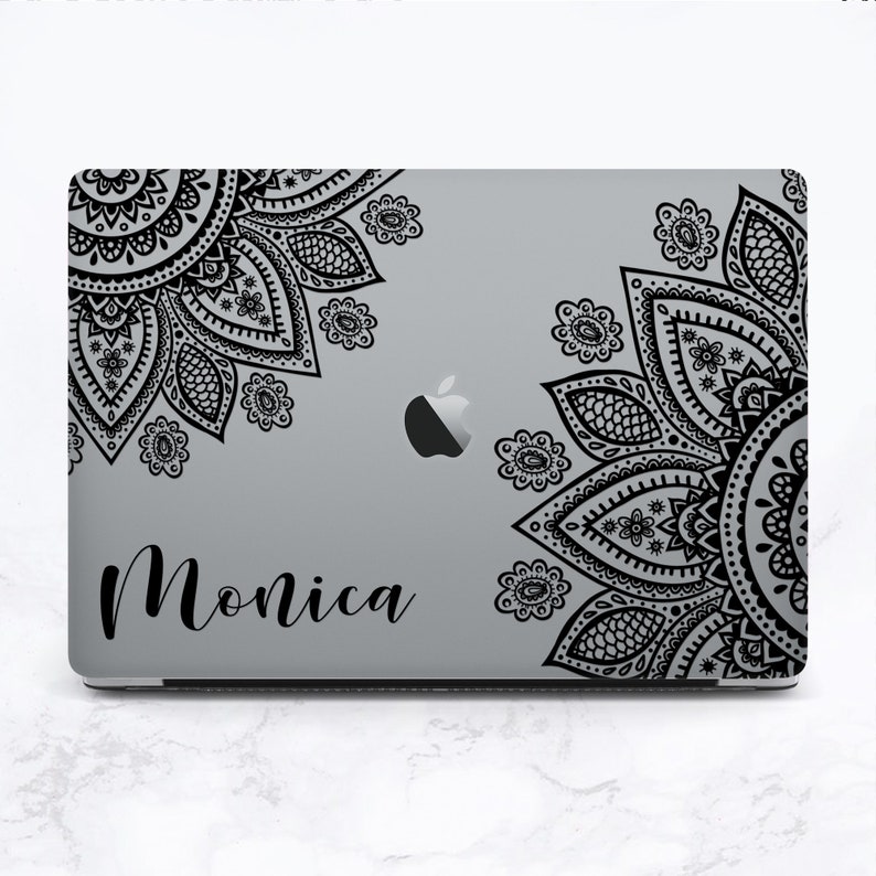 Custom MacBook Case Mandala MacBook Pro 13 inch Case Personalized MacBook Air Case Named MacBook Pro 15 Case Mac Retina 15 in clear MacBook
