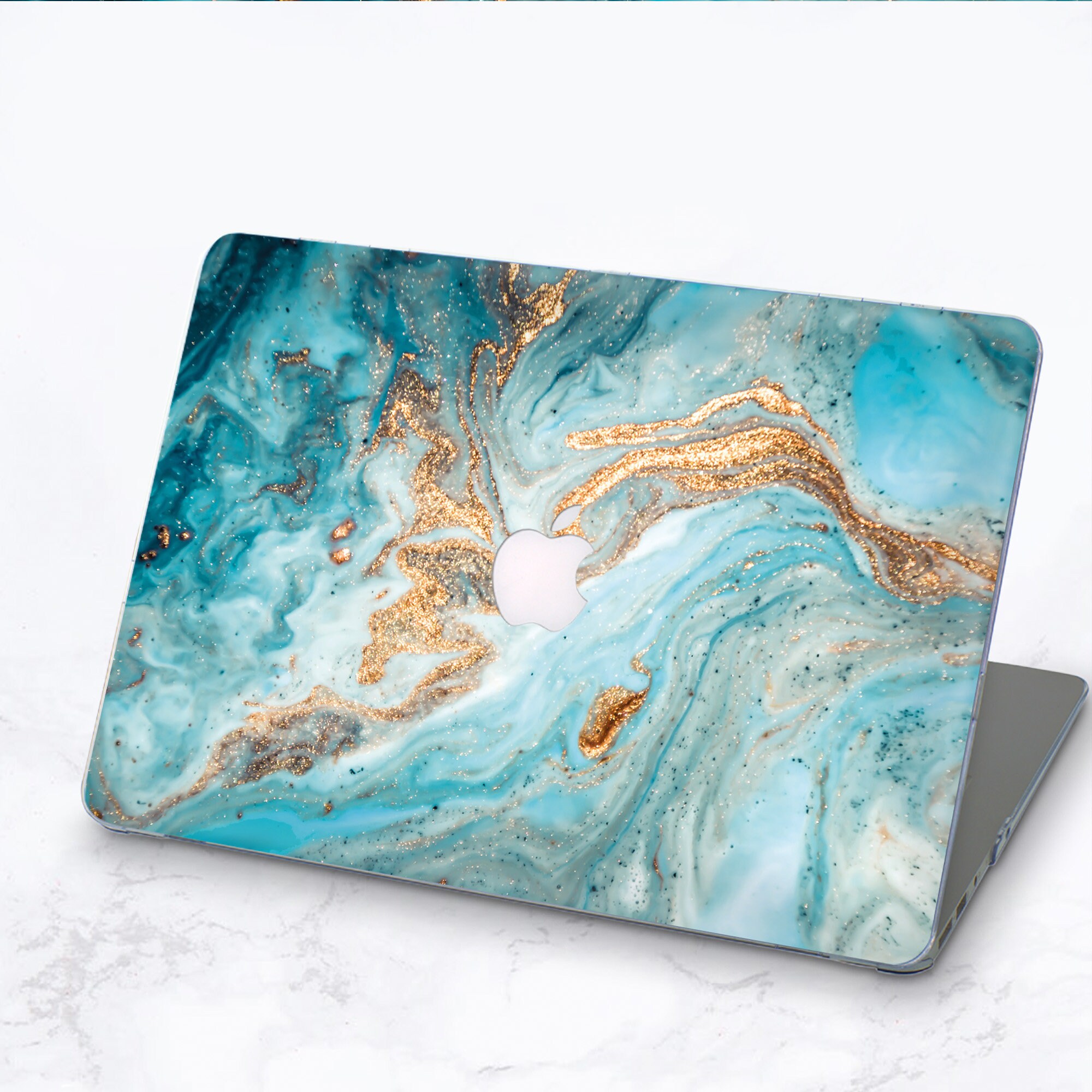 Turquoise Marble Macbook Pro 13 Case Macbook 16 in A2485 Case Etsy
