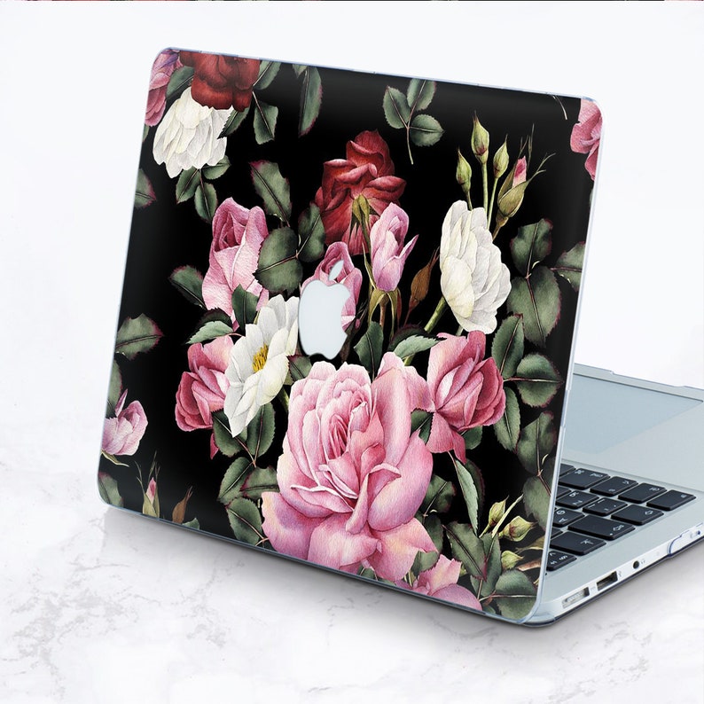 Floral Macbook Case Pink Flowers Macbook Pro 14 Inch 2021 Etsy