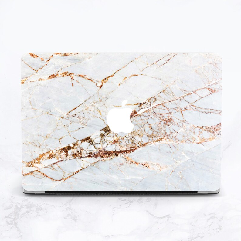 White Gold Marble Macbook Air 13 Case Marble Gold Mac Book Etsy