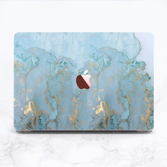 Blue Gold Marble Macbook Case marble MacBook air case marble Etsy