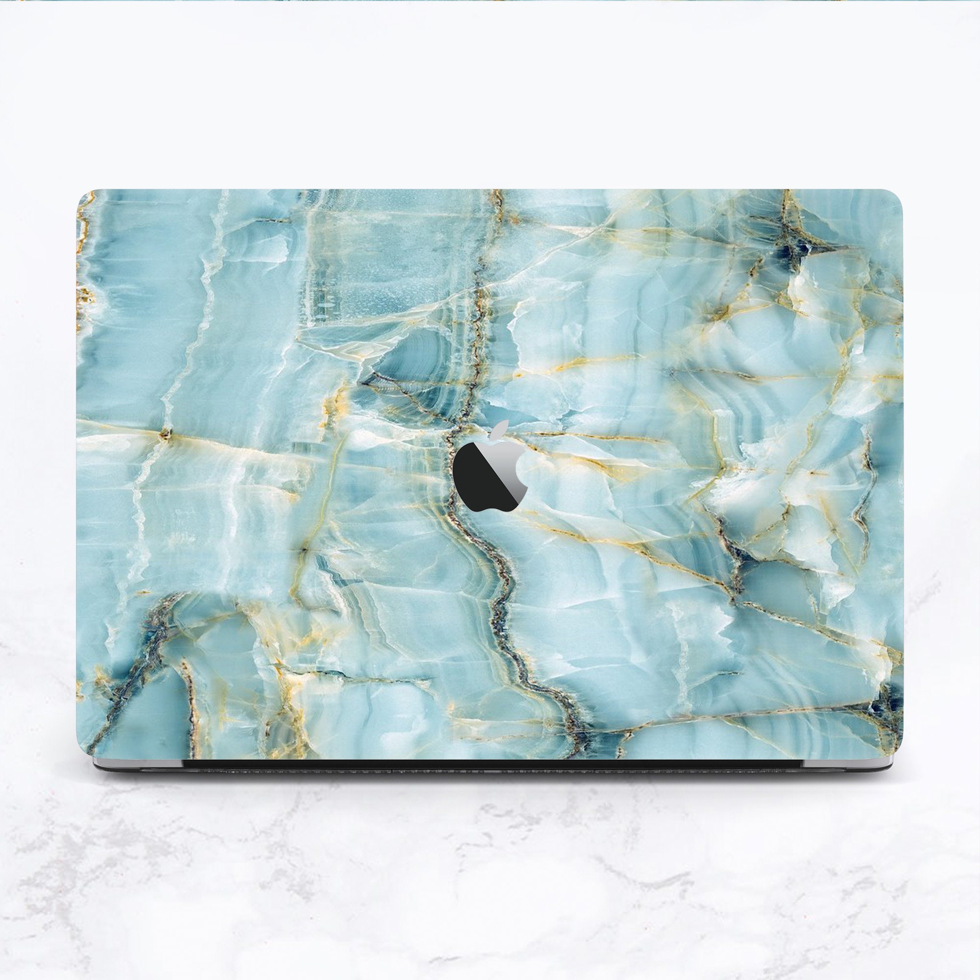 Turquoise mirror marble Macbook case for new Pro Mac Laptop 13 2019 and