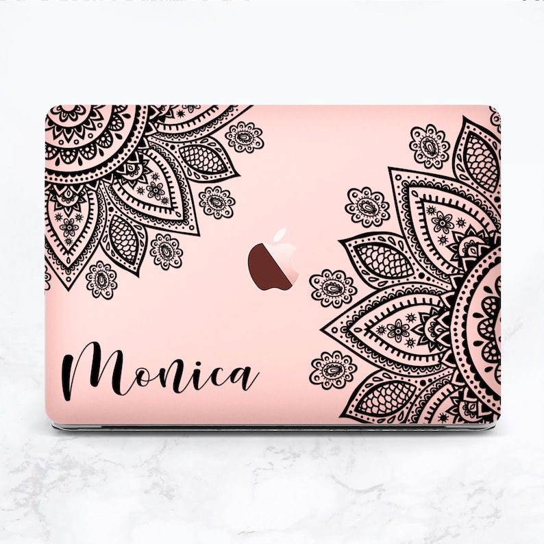 Custom MacBook Case Mandala MacBook Pro 13 inch Case Personalized MacBook Air Case Named MacBook Pro 15 Case Mac Retina 15 in clear MacBook