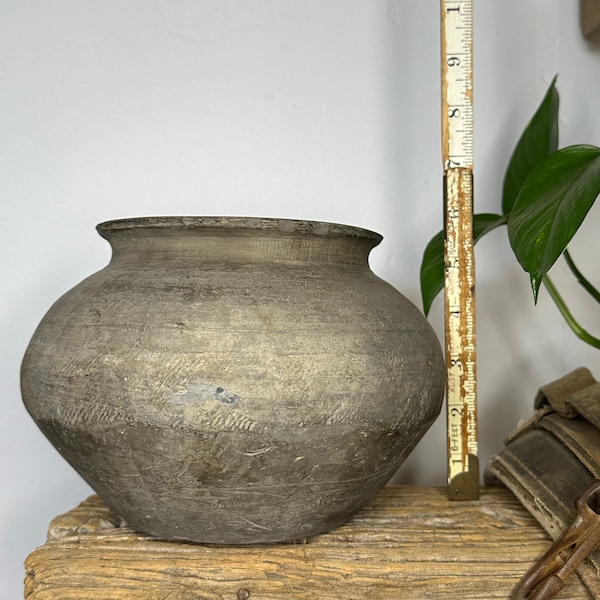 Beautiful Rustic Vintage Black Vessel