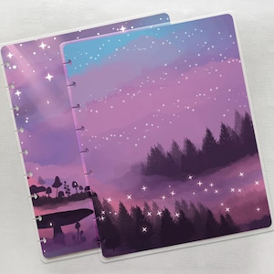 Misty Forest Planner Covers: Laminated Discbound Cover Set