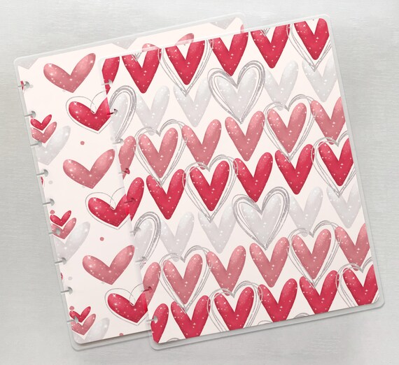 Valentines Day Planner Covers for Disc Bound Planner | Fits HP Mini, HP Classic, HP Big, or Half Letter/Junior | Handmade