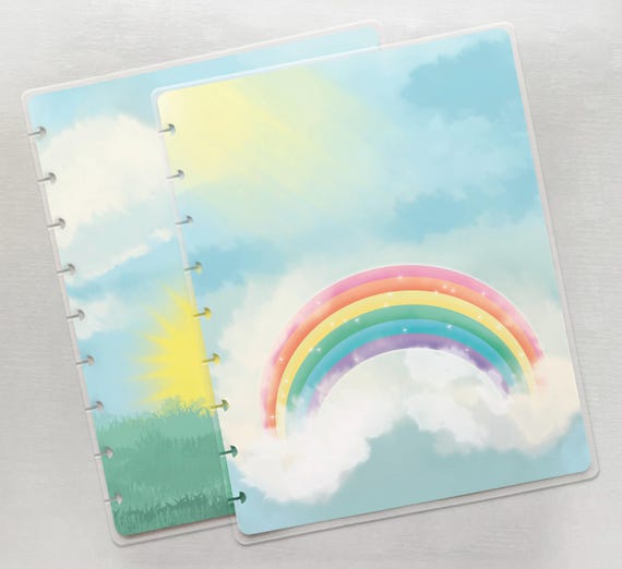 Rainbow Planner Covers fits Disc Bound Planner Cover | Sizes: Mini, Classic, Big, or Half Letter / Junior | Handmade