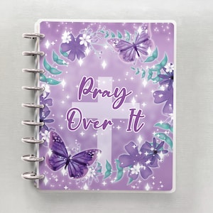 Handmade Christian Planner Covers: Butterfly Laminated Discbound Cover