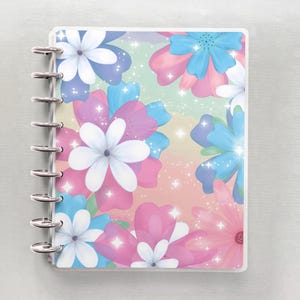Flowers Planner Covers | Sizes: Mini, Classic, Big, Junior (Half Letter) | Handmade for Discbound Planner Covers