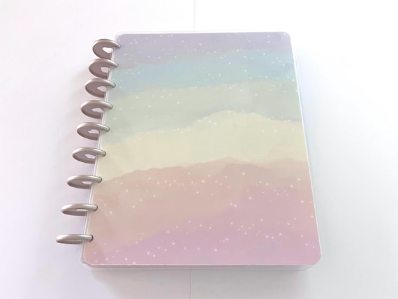 Pastel Rainbow Planner Covers | Sizes: Mini, Classic, Big, Junior (Half Letter) | Handmade for Discbound Planner Covers